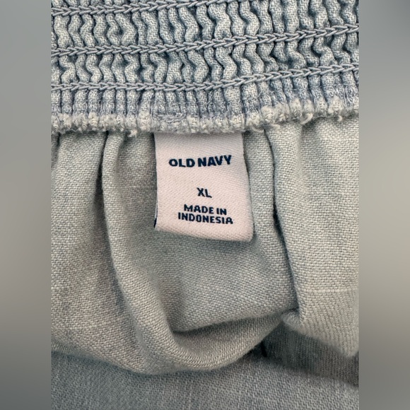 Old Navy Sleeveless Ruffle Fit and Flare Chambray Dress size XL NWT - Picture 6 of 7